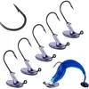 10pcs/lot 3.5g 5g 7g 10g 14g Jig Head Fishing Hooks Lead Head Fishhook Anti-hanging grass Fishing Hook For Soft Baits ► Photo 1/6