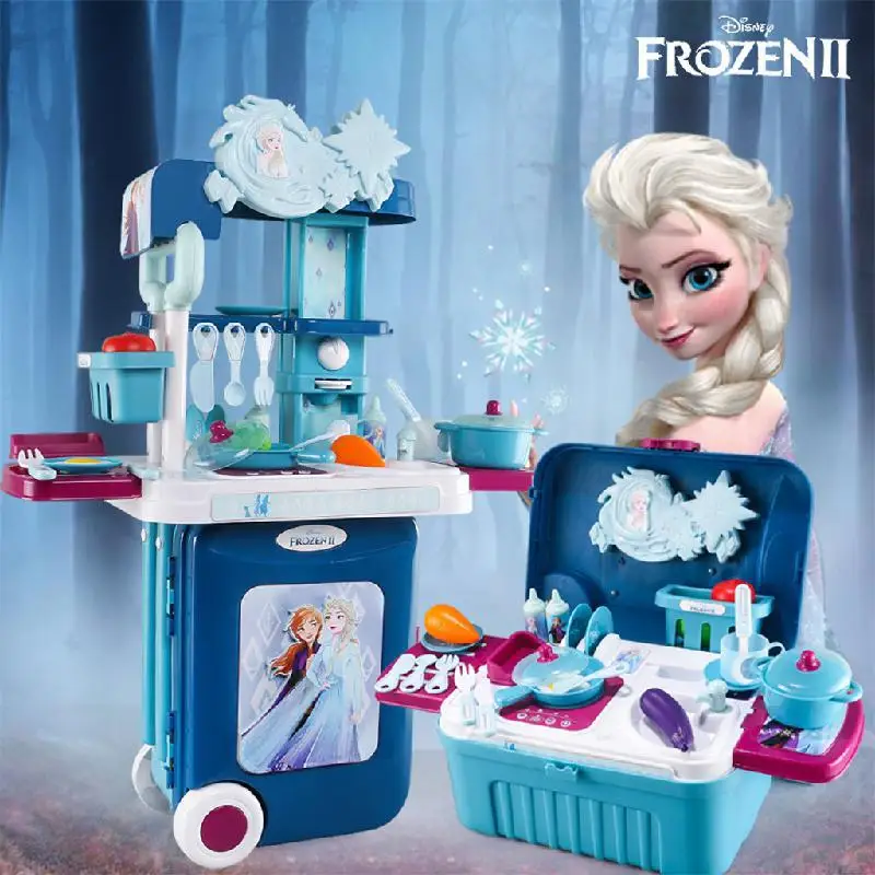 Миниатюрная кухня Disney Princess Frozen 2 моделирование чемодана для детей кухонная