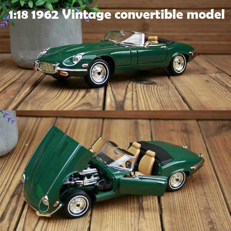 

fine 1:18 1962 Vintage convertible model The door can be opened Alloy collection model Ornament