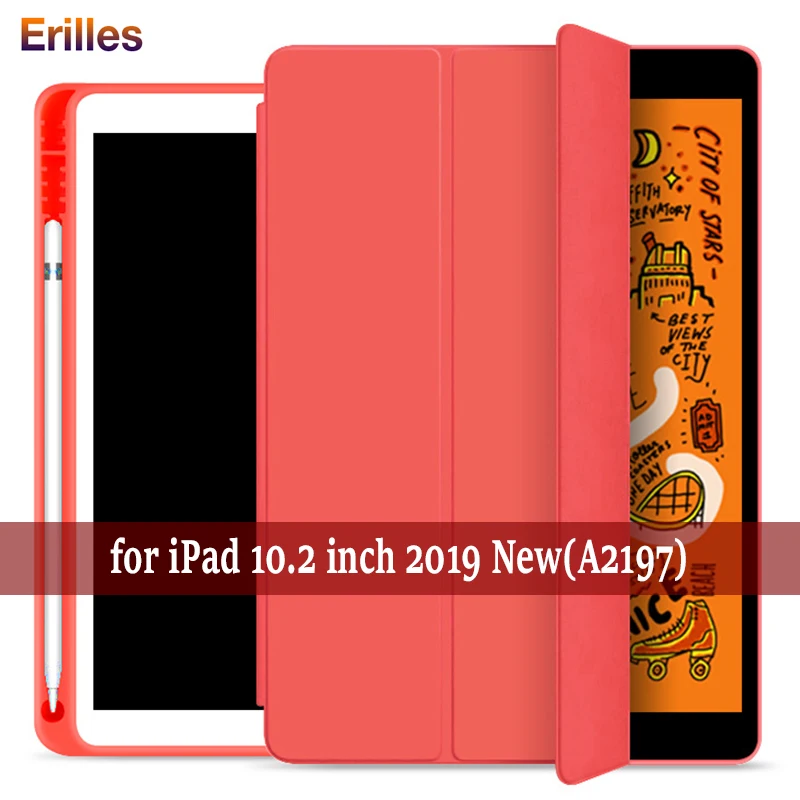 Мягкий силиконовый чехол с держателем для карандашей iPad 10 2 дюймов