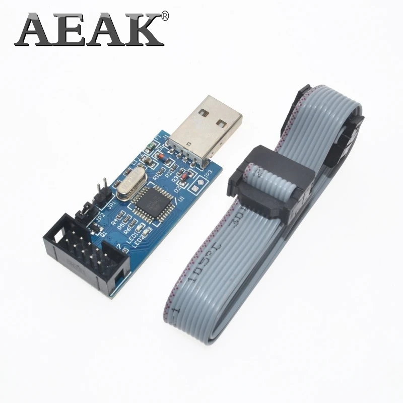2 шт. = 1 SBASP USB AVR программатор для Atmel ASP USBISP ISP Bootloader новый + 10PIN до 6PIN адаптер|avr