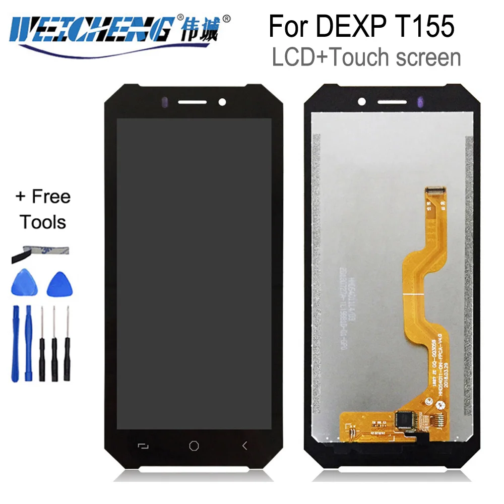 5 'для DEXP T155 T 155 ЖК-дисплей с сенсорным экраном дигитайзер в сборе Высокое