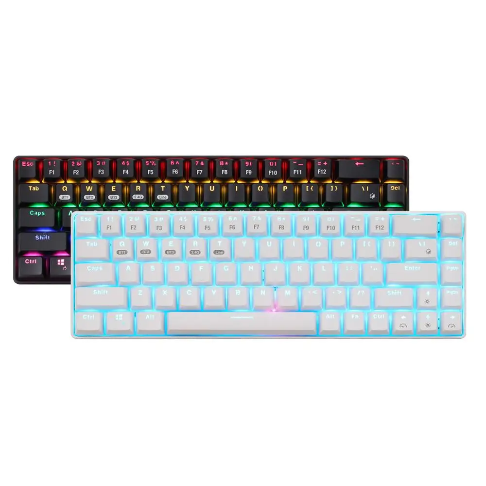 Technology 68 keymechanical keyboard Bluetooth wired 2.4G Bluetooth wireless Bluetooth three mode tablet mobile phone computer