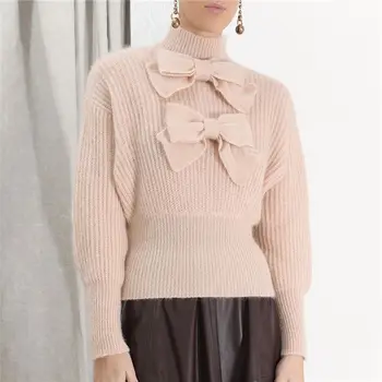 

2019 Autumn Winter Woman Long Sleeve Knitted Sweaters