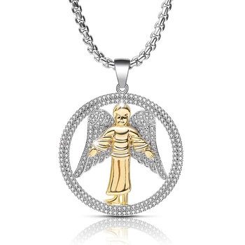 

Iced Zircon Ankh Cross Pendant Gold Silver micro CZ Egyptian Key of Life Pendant Necklace Men Women Hip Hop Jewelry