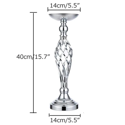 YuryFvna подсвечник цветок подставка для композиции ваза Свадебная вечеринка ужин центральный событие ресторан отель украшения - Цвет: 40cm Silver