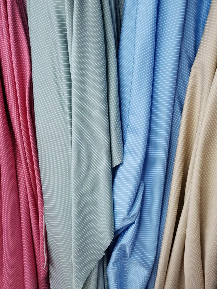 Ватная плательная ткань с добавлением хлопка Глянцевая рубашка из полосатой ткани Telas Ткани Лоскутная юбка Палаццо подушка ручной работы 1 ярд