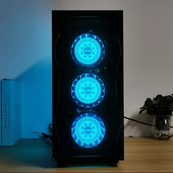 

COOLMOON 3PCS Computer RGB Light Board Double-Sided Light-Emitting Chassis Decorative with IR Remote Pollution Color Lamp