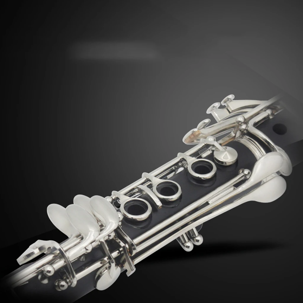 Premium Bakelite Falling Tune B Clarinet with Case Reed Clip Screwdriver Cleaning Cloth Strap Classical Jazz Musical Instrument