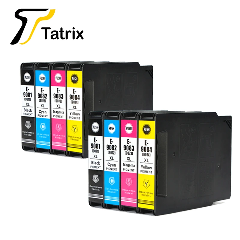 Татрикс для Epson T9081 T9082 T9083 T9084 чернильный картридж T9071 BK/C/M/Y для принтера Epson WorkForce Pro WF-6090DW 6590DWF