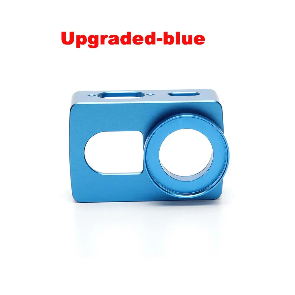 Upgraded-Blue Для xiaomi Yi 4k защитный чехол с ЧПУ алюминиевой рамкой с винтовой крышкой объектива+ УФ-фильтр для xiaoyi 2 II 4K Аксессуары для экшн-камеры - Цвет: Upgraded-Blue