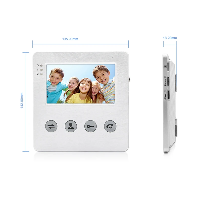 JeaTone 4 дюймов проводной видео дверной звонок Домофон комплект 1 камера с 1 монитором ИК ночного видения контроль доступа