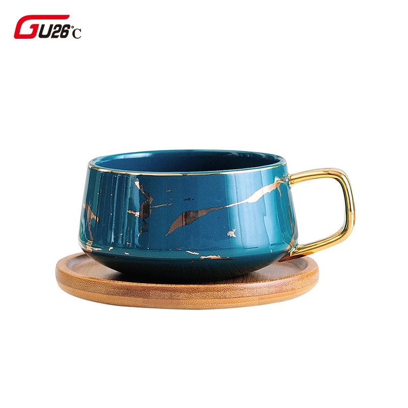 300-400ML-Marble-Ceramic-Coffee-Set-Milk-Mugs-Glass-Latte-Cup-Home