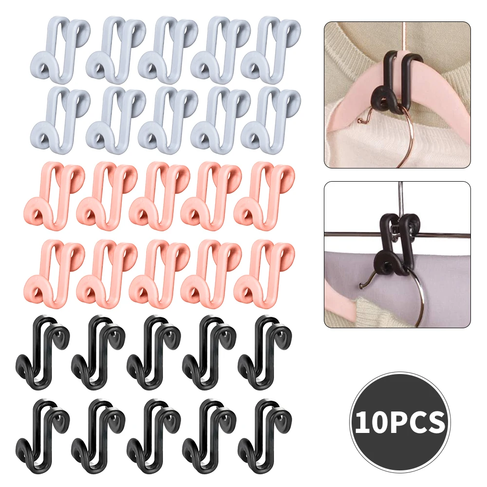 

10/20Pcs Space Saver Cloakroom Hanger Hook Multifunction Plastic Coat Hook Hanger Closet Kitchen Bathroom Rack Organizer Shelf