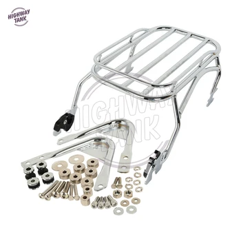 

Chrome Motorcycle Luggage Rack & Docking Hardware Kits Case for Harley Touring Road King 1997-2008
