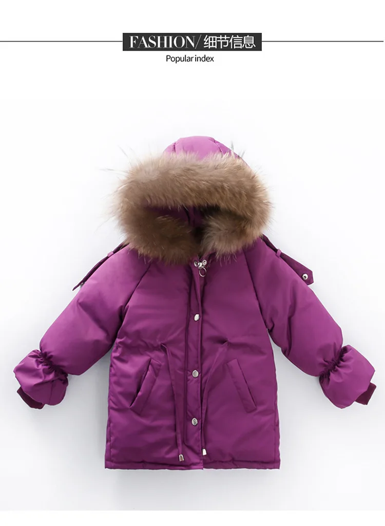 Han edition/одежда с хлопковой подкладкой для девочек Новинка года; Длинная утепленная Детская куртка с хлопковой подкладкой для девочек зимняя куртка