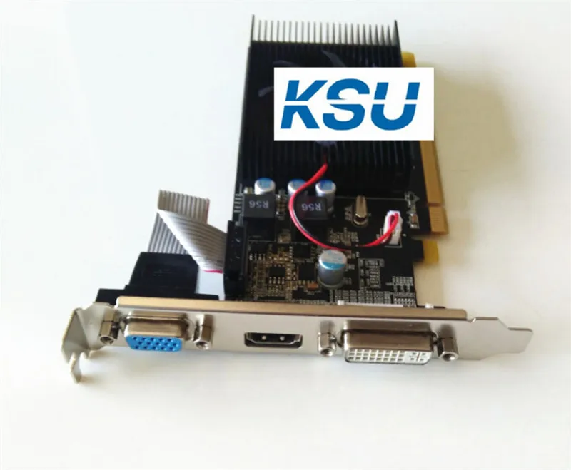 Видеокарта pci express HD7450 2 Гб DDR3 64 бит VGA + DVI HDMI LP видеокарта для AMD radeon бесплатная
