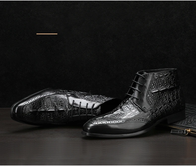 Мужские зимние ботинки; ботинки «Челси» из натуральной коровьей кожи; повседневные Полуботинки на плоской подошве; удобные качественные модельные ботинки на шнуровке