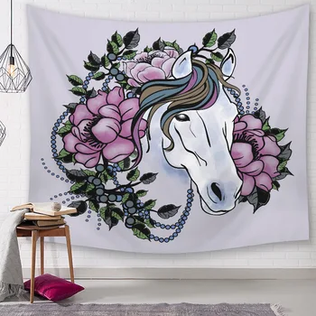 

Nordic style animal print tapestry livingroom bedroom background cloth Nordic bedside fabric hanging cloth children's room decor