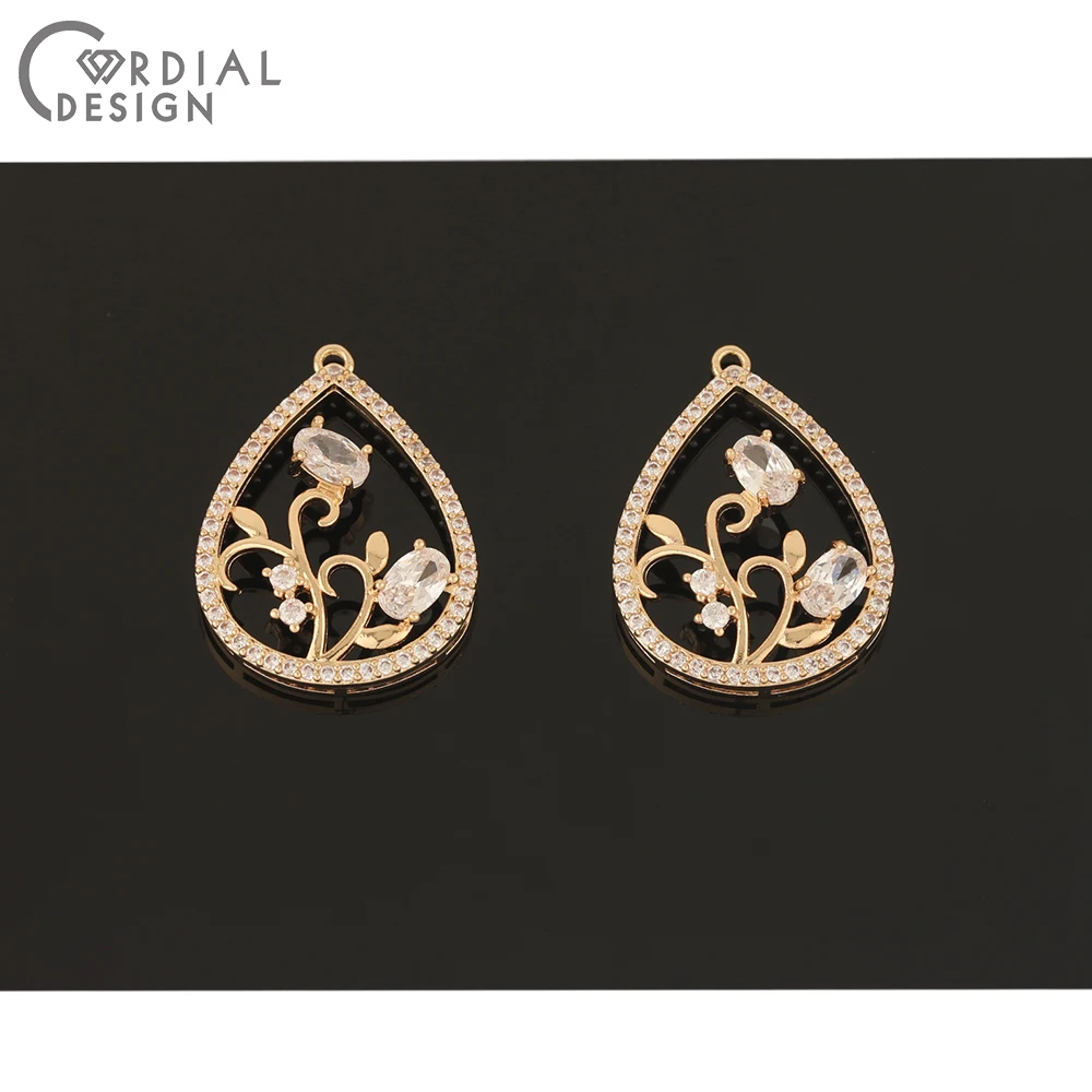 Cordial Design 20Pcs 21*28MM Earrings Pendant/DIY Making/Jewelry Accessories/Hand Made/Flower Shape/Jewelry Findings Components - cordial