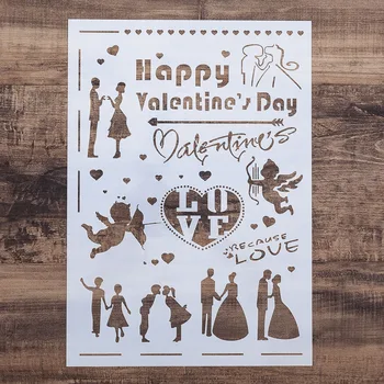 

Wedding Theme Stencils for Wall Painting DIY Scrapbooking Photo album Paper Card Making Craft Decorative Embossing Template