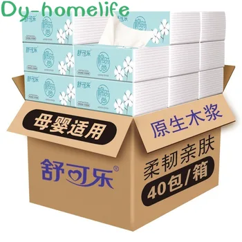 

40 Packs 60 Packs Pumping Restaurant Household 4 Layers of Paper Towels FCL Sanitary Napkins Face Towels