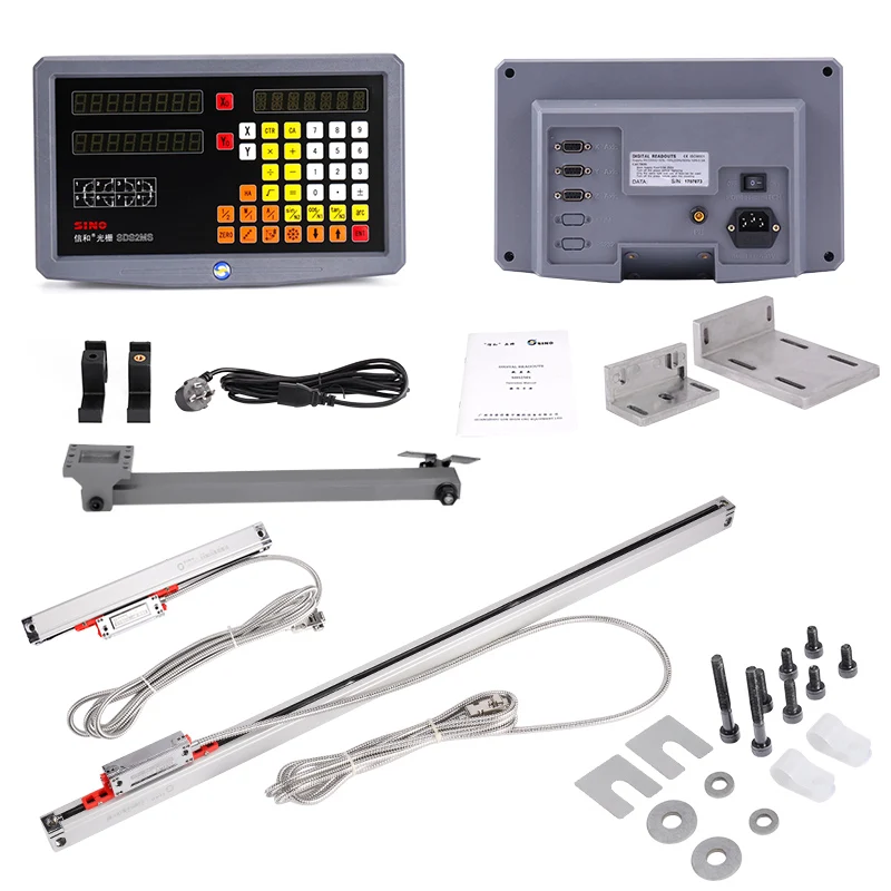 Free Shipping Lathe / Milling / Drill / EDM / CNC Machine 2 Axis Digital Readout DRO and Linear Scales / Linear Sensor