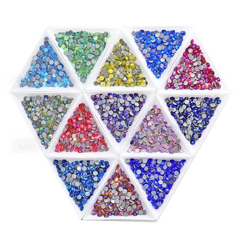 AB Luster Multi Colors Hot Fix Rhinestones Strass Flat Back Crystal Iron On Stone Glass Glitter For Garment hot fix rhinestones glass rhinestones crystal rhinestones