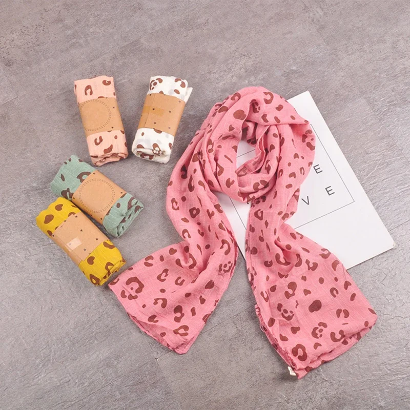 

Autumn Winter Casual Fashion Baby Girl Leopard Scarf Children's Warm Neckerchief 1 Pcs