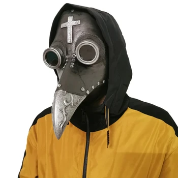 

Funny Steampunk Plague Doctor Bird Mask Latex Punk Cosplay Masks Beak Adult Halloween Event Cosplay Props Party Supplies 1