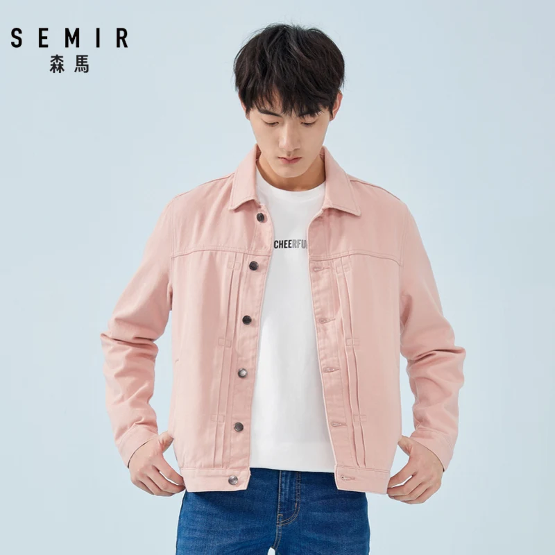 Semir куртка мужская весна и осень новая хлопковая джинсовая куртка мужская Корейская Повседневная рубашка в духе колледжа