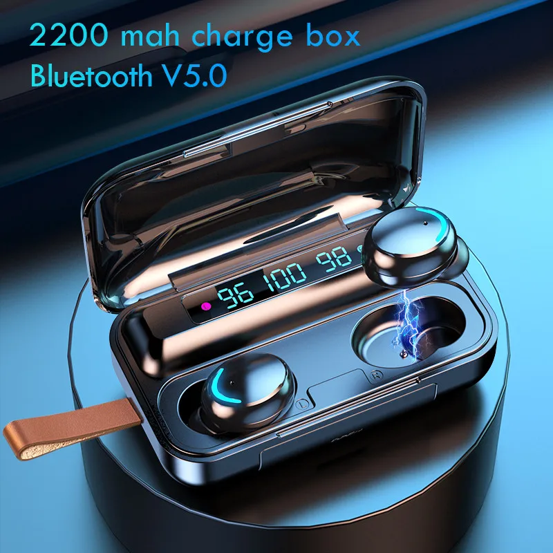 

Oringinal TWS Bluetooth 5.0 Wireless Earphones With Mic Wireless 9D HiFi Stereo Earbuds Touch Control Sport Waterproof Headsets