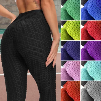 Hot Women High Waist Yoga Pants Sexy Workout Leggings sport fitness leggins anti cellulite gym tights Push up Running Trousers 1