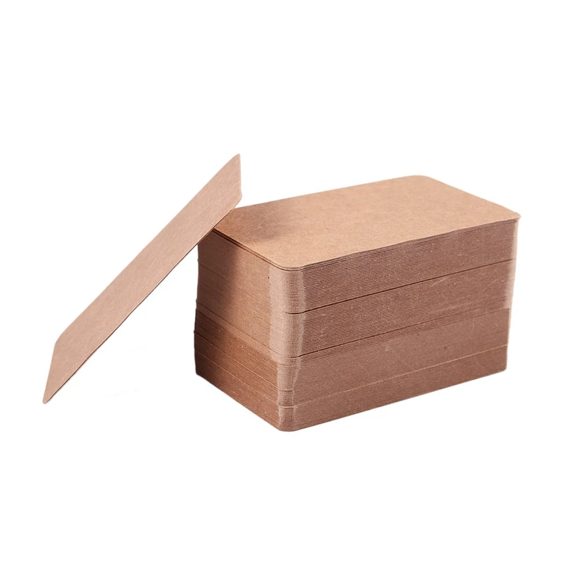 

100 Brown Kraft Label Paper Tag Blank Luggage Card Party Wedding Hang Gift Favor