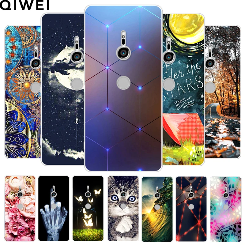 

For Sony Xperia XZ3 Case 6.0'' Drawing Soft Silicone TPU Back Cover For Sony Xperia XZ3 H8416 PF42 H9436 Silicone Phone Cases