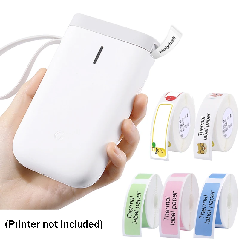 3 Rolls D11 Mini Thermal Label Printer Sticker Paper Printing Cute Waterproof Anti-oil Price Pure Color Scratch Resistant Paper - Films & Instant ...