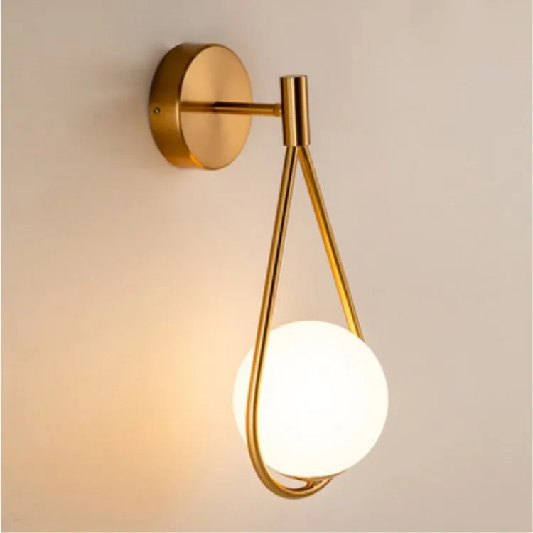 

Cross Border Northern European-Style Heart Shape Wall Lamp Post-modern Simple Glass Living Room Hallway Corridor Balcony Bedroom