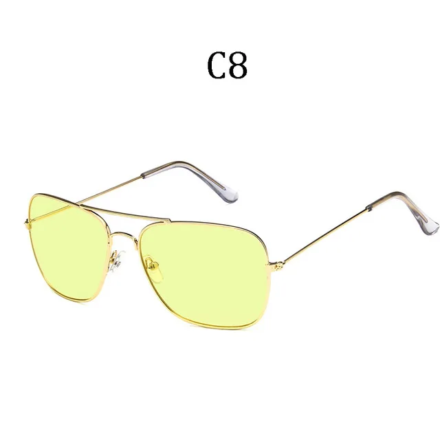 Модные Винтажные Солнцезащитные очки в авиационном стиле 3136 года, классические мужские и женские очки для вождения, рыбалки, солнцезащитные очки Oculos De Sol UV400 - Цвет линз: 3136 c8