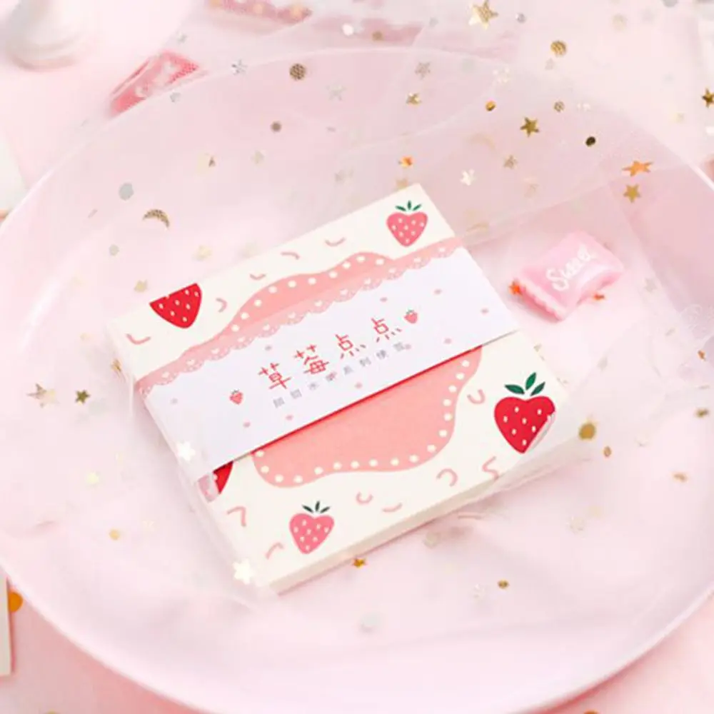 30 листов/упаковка милая розовая вишня клубника блокнот для заметок Kawaii корейские канцелярские Липкие заметки бумажные закладки для школьных учебников офисные принадлежности - Цвет: Strawberry