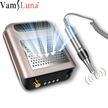 Online 2 In 1 Nail Drill Machine Electric Nail File & Dust Collector With Drill E-file Vacuum Cleaner For Professional Manicure