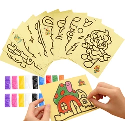Jouet de dessin créatif pour enfant, 20 pièces, pour l'apprentissage préscolaire, Art magique, pour gratter, gribouillage, peinture sur sable, cadeaux, 2022 