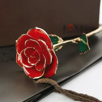

Gold Rose 24K Artificial Flowers, Forever Gold Plated Rose Best Gift for Lover Mother Girlfriend Valentines Day Wedding Birthday