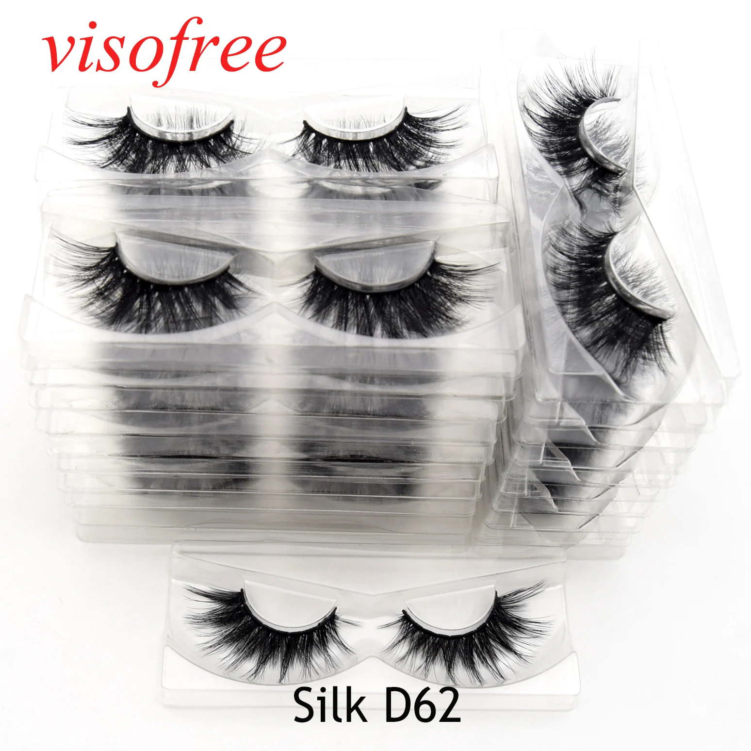 Visofree 30 ¦/ ũ Ӵ   ¥ Ӵ Handmade Natural False Cils β   Ȯ Silk-D62