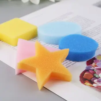 

6 pcs Children Kids Painting Sponge Brush Water-based Paint Toy Geometric Shape Soft Sponges Block
