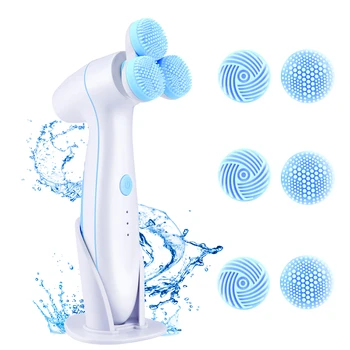 

3D Face Massager Silicone Facial Cleansing Brush with 3 Modes Electric Face Scrubber for Gentle Exfoliating Deep Cleansing