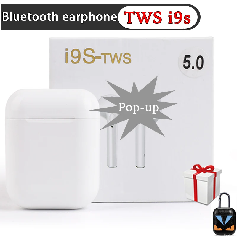 I9s Наушники Беспроводные Bluetooth 5 0 Спортивные наушники с аксессуары для наушников