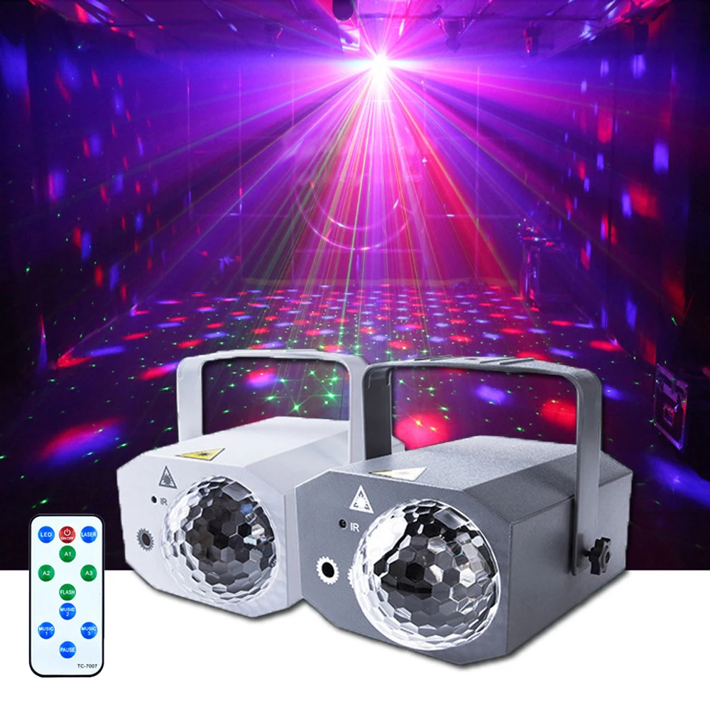 16In1 Pattern Effect Stage Laser Light Con Led Crystal Magic Ball Disco Rgb Proiettore Home Party Lights Dj Lighting Laser Show