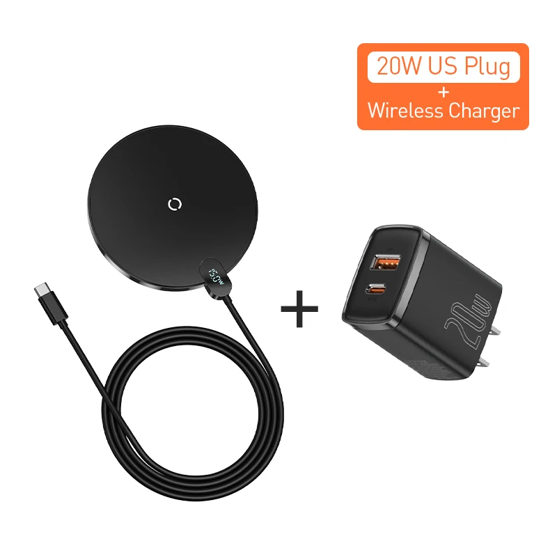 samsung charging station Baseus 15W Wireless Charger For iPhone 12 Samsung XiaoMi LED Display Desktop Wireless Charging Pad For Airpods Portable Charger wireless chargers Wireless Chargers