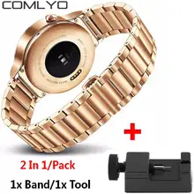 Высокое качество 18 мм COMLYO 316L Нержавеющая Сталь Ссылка ремешок для huawei Смарт часы ремешок с Бабочкой Пряжка