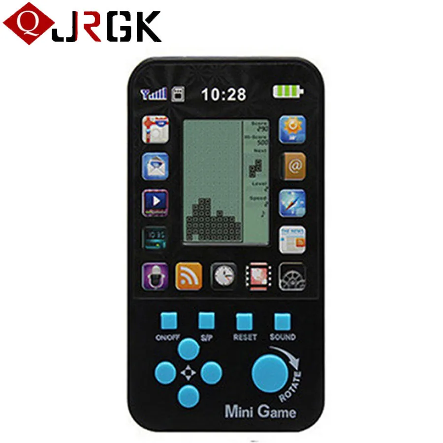

Classic Tetris Game Console Portable Mini Childhood Handheld Game Players Children Kid Intelligence Toys Game Consoles
